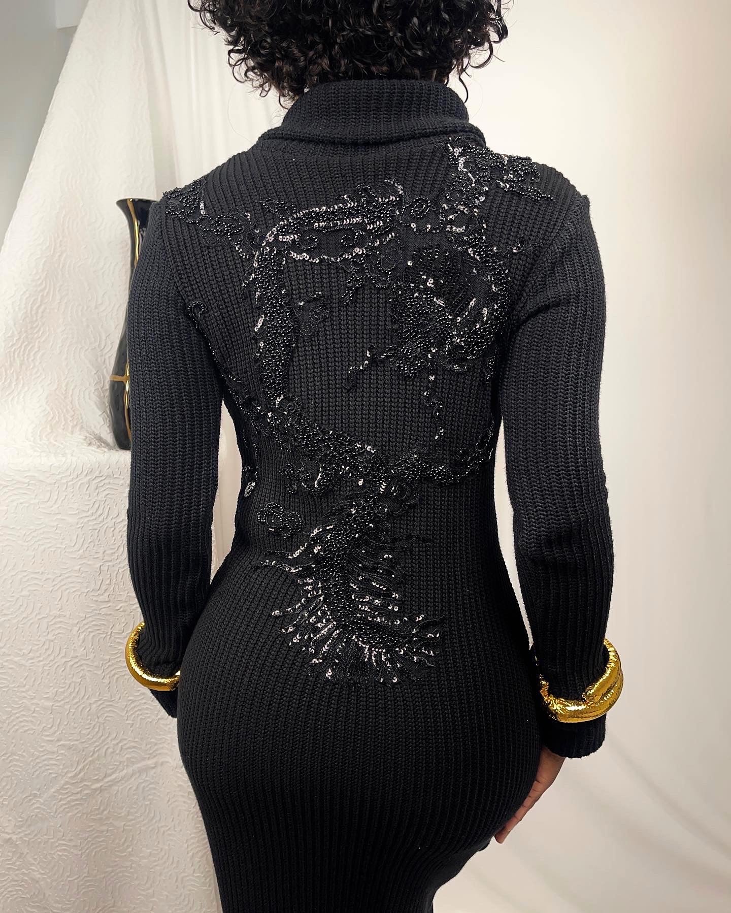 JEWELZ ONSUNDAY| Chunky Rib Cotton Bangle Knit Sweater Midi Dress JEWELZ ONSUNDAY| Chunky Rib Cotton Bangle Knit Sweater Midi Dress