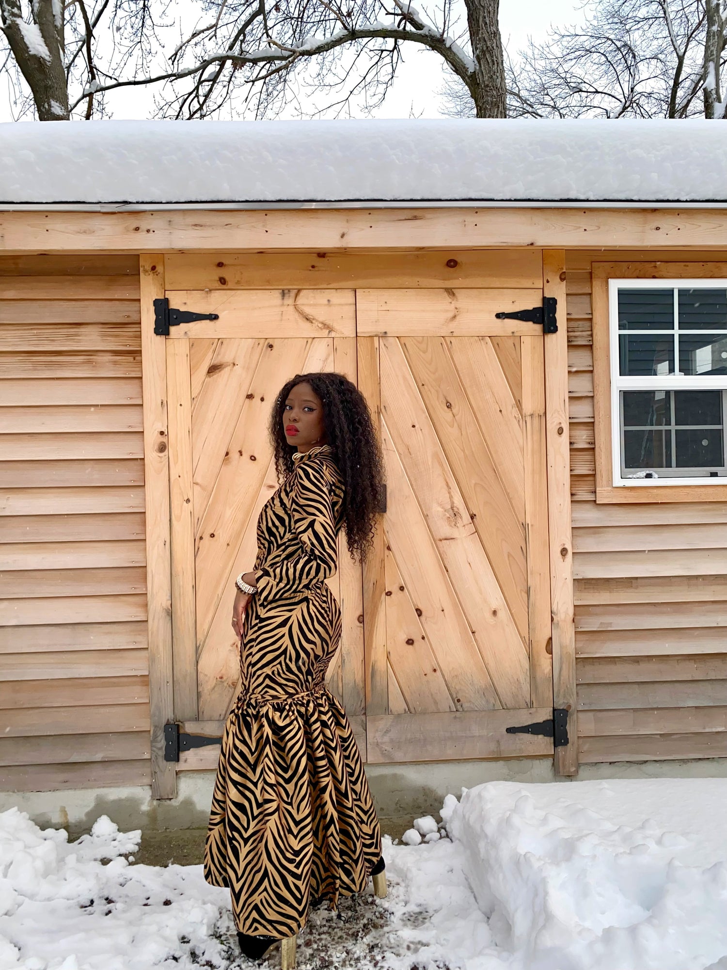 Gold Tiger Convertible Dress JEWELZ ONSUNDAY Gold Tiger Convertible Dress JEWELZ ONSUNDAY