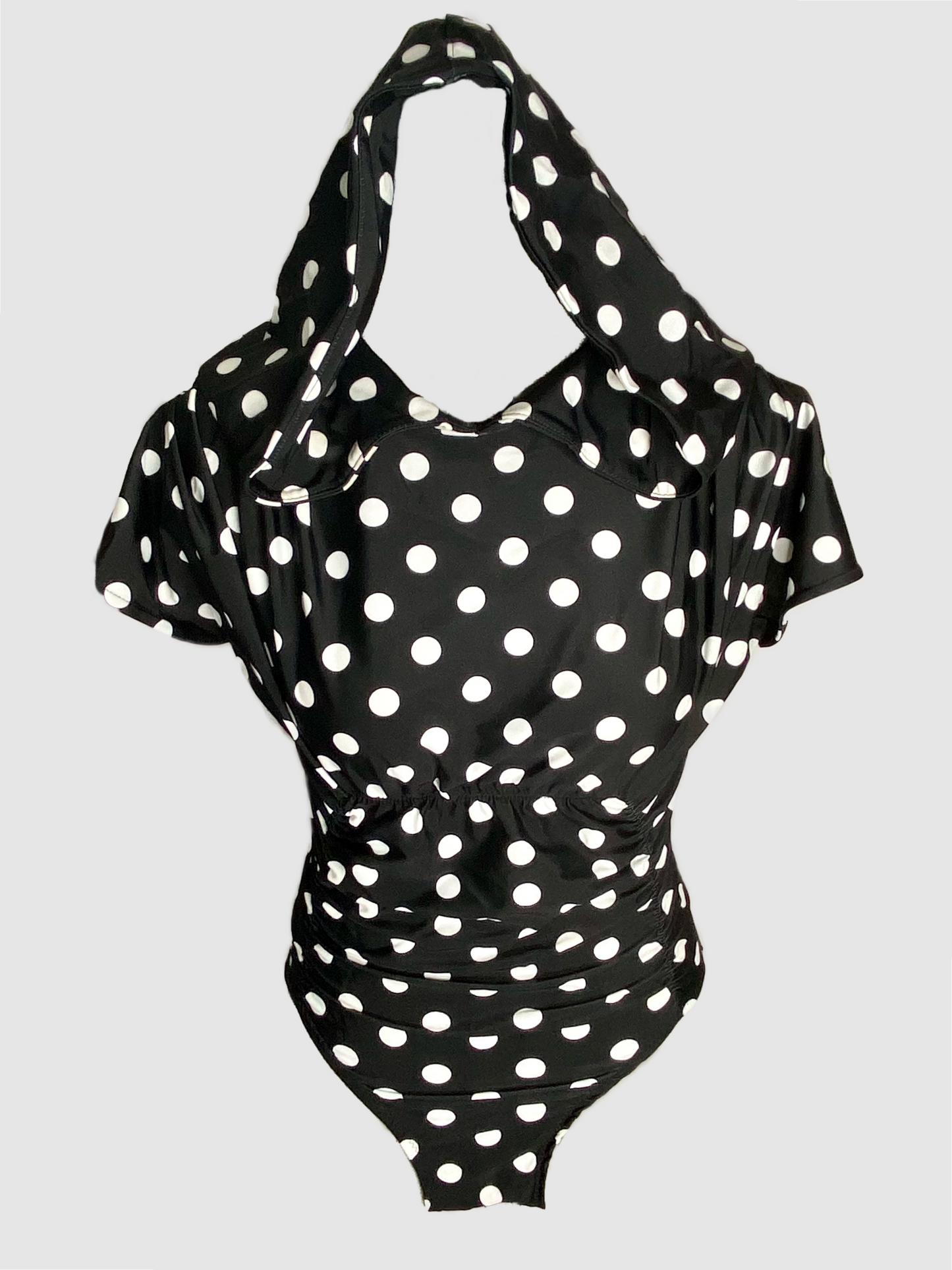 Women's Gathered Polka Dot Bodysuit