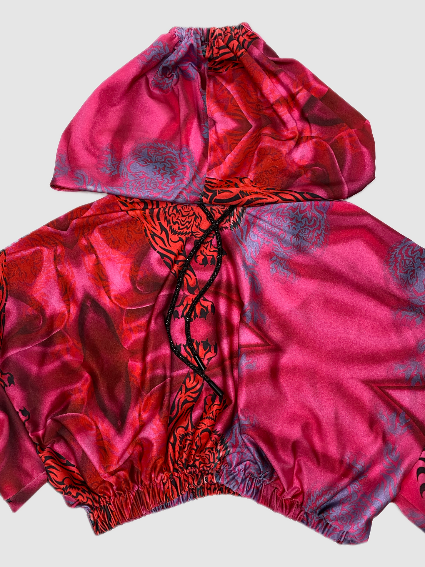 Tibetan Tiger Print Cropped Hoodie